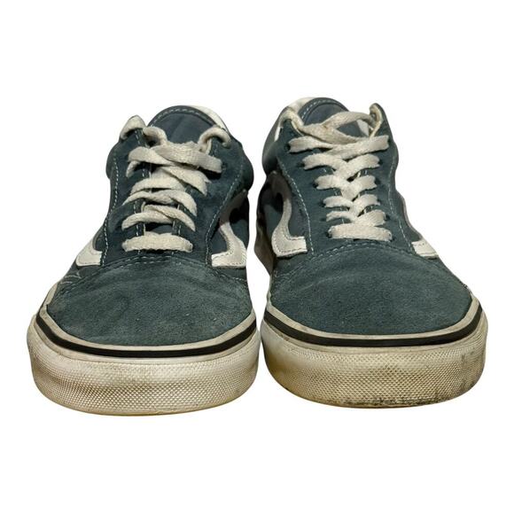 Vans Old Skool Teal Blue Suede Canvas Women’s Size 7 Skate Sneakers - Picture 2 of 8